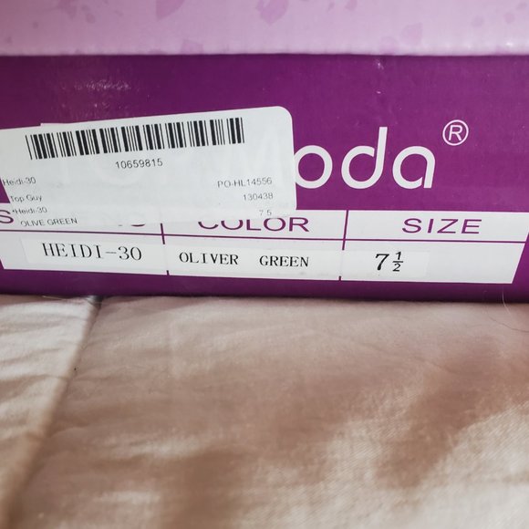 Top Moda Olive Green Booties 7.5 - Picture 2 of 7